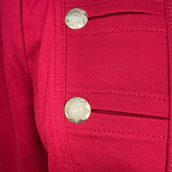 White House Black Market Red Military Blazer - Picture 3 of 3
